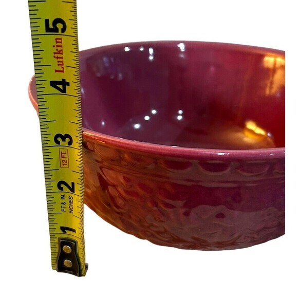 Vtg MCM Haeger Art Pottery Dark Mauve Pink Ceramic Bowl Vessel USA 69 7-1/2” - Picture 7 of 7
